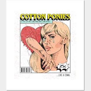 Funny Drama "Cotton Ponies" Retro Comic Parody Posters and Art